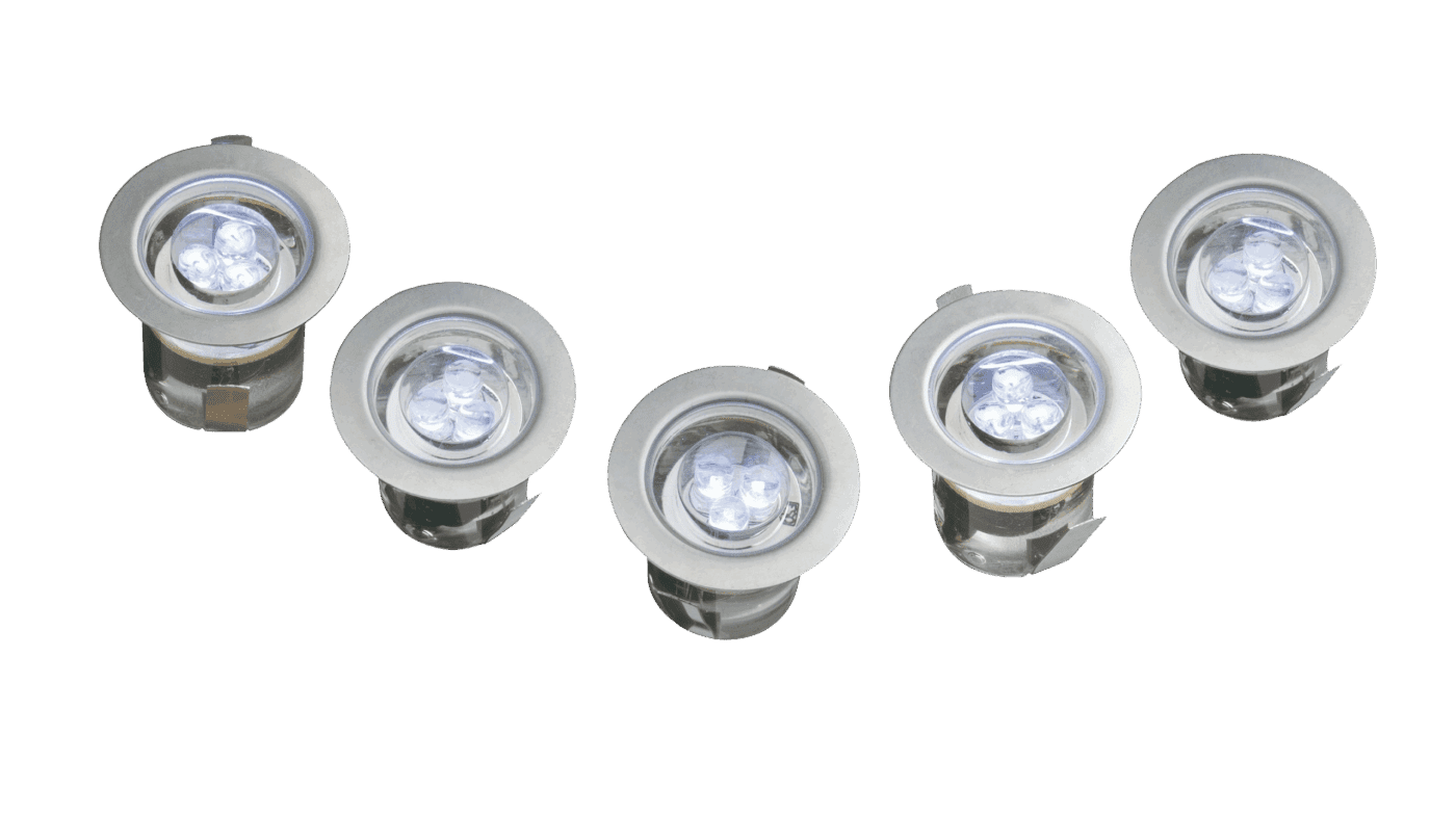 ROBUS, VITA 1.8W LED Circular Kit With 5 Fittings, IP68, White LEDs