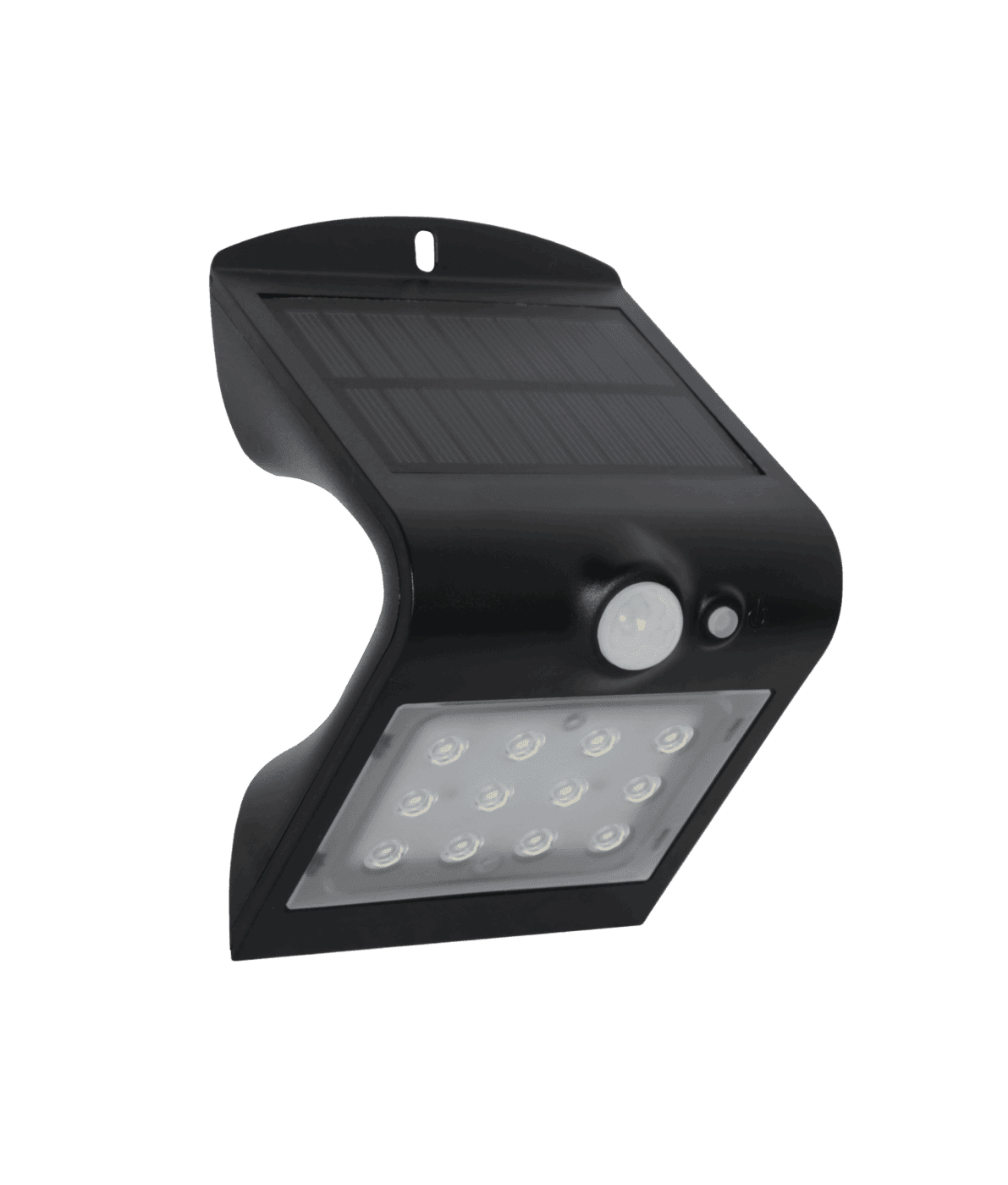 ROBUS, SOL 1.5W Solar LED Wall light with PIR IP65 Black 4000K