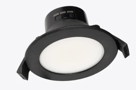 RNA6CCT3-04 ROXANA 6W LED Downlight CCT3 3000K,4000K,6500K Dimmable IP44,black