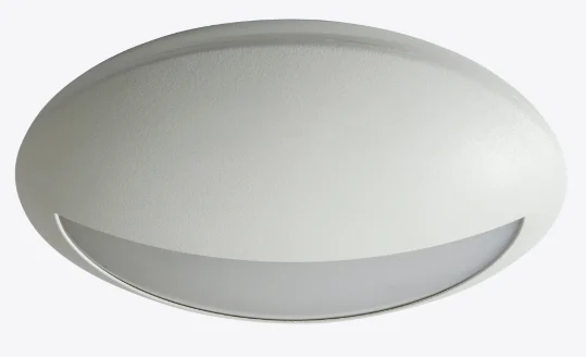 ROP8X0-01 OPTIC 8W IP65 Oval Bulkhead CCT2 Selectable with Eyelid Trim White